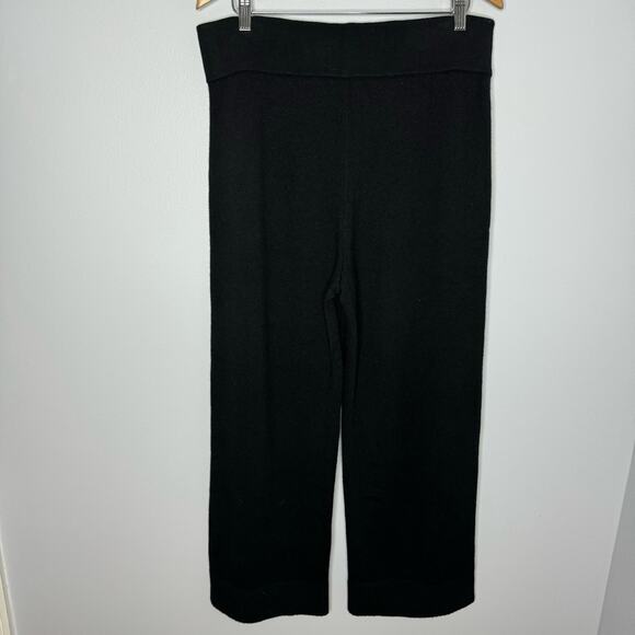 Club Monaco Black Long Wool Blend Knit Pull on Pants Stretch Casual Wardrobe XL - Picture 9 of 12